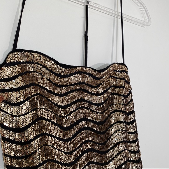 H:ours Lexie Midi Dress in Gold size XS - Picture 7 of 17